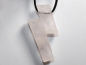 Preview: rose quartz with cord or silver 925