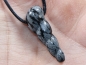 Preview: snowflake obsidian with cord or silver 925