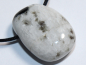 Preview: white labradorite with cord or silver 925
