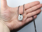 Preview: white labradorite with cord or silver 925