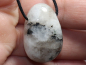 Preview: white labradorite with cord or silver 925