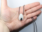 Preview: white labradorite with cord or silver 925