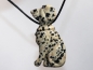 Preview: dalmatian stone with cord or silver 925