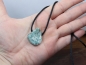 Preview: emerald in quartz with cord or silver 925
