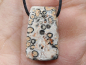 Preview: leopard rhyolite with cord or silver 925