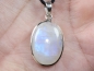 Preview: white labradorite with cord or silver 925