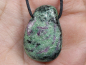 Preview: ruby in zoisite with cord or silver 925