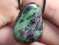 Preview: ruby in zoisite with cord or silver 925