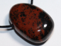 Preview: mahogany obsidian with cord or silver 925