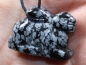 Preview: snowflake obsidian with cord or silver 925