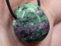 Preview: ruby in zoisite with cord or silver 925