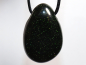 Preview: green goldstone with cord or silver 925