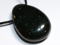Preview: green goldstone with cord or silver 925