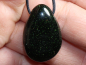 Preview: green goldstone with cord or silver 925