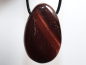 Preview: rotes Tigerauge mit Band oder Silber 925