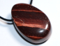 Preview: rotes Tigerauge mit Band oder Silber 925