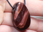 Preview: rotes Tigerauge mit Band oder Silber 925