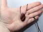 Preview: rotes Tigerauge mit Band oder Silber 925