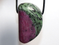Preview: ruby in zoisite with cord or silver 925