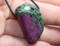Preview: ruby in zoisite with cord or silver 925