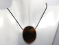 Preview: hawks eye with tiger's eye with cord or silver 925