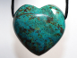 Preview: chrysocolla with cuprite with cord or silver 925