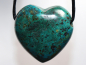 Preview: chrysocolla with cuprite with cord or silver 925