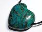 Preview: chrysocolla with cuprite with cord or silver 925