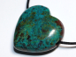 Preview: chrysocolla with cord or silver 925