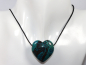Preview: chrysocolla with cuprite with cord or silver 925