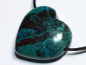 Preview: chrysocolla with cuprite with cord or silver 925