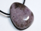 Preview: lepidolite with cord or silver 925
