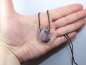 Preview: lepidolite with cord or silver 925