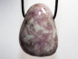 Preview: lepidolite with cord or silver 925
