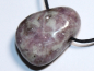 Preview: lepidolite with cord or silver 925