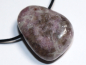 Preview: lepidolite with cord or silver 925