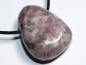 Preview: lepidolite with cord or silver 925