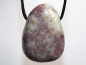 Preview: lepidolite with cord or silver 925