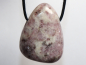 Preview: lepidolite with cord or silver 925