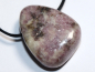 Preview: lepidolite with cord or silver 925