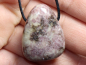 Preview: lepidolite with cord or silver 925