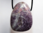 Preview: lepidolite with cord or silver 925