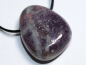 Preview: lepidolite with cord or silver 925