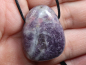 Preview: lepidolite with cord or silver 925