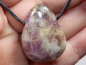 Preview: lepidolite with cord or silver 925