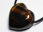 Preview: hawks eye with tiger's eye with cord or silver 925