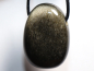 Preview: gold obsidian with cord or silver 925