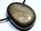 Preview: gold obsidian with cord or silver 925