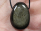 Preview: gold obsidian with cord or silver 925