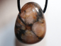 Preview: cross stone with cord or silver 925